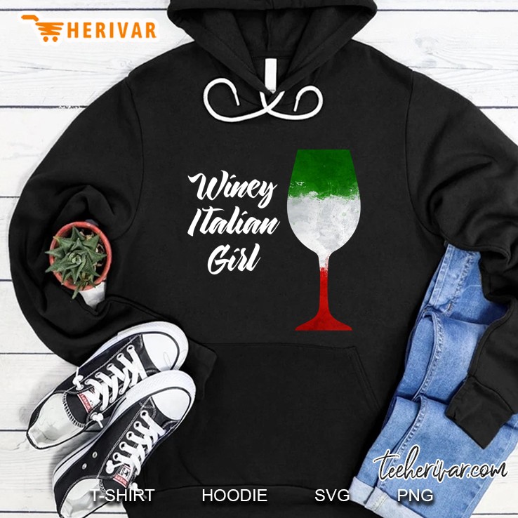 Winey Italian Girl Flag Hoodie