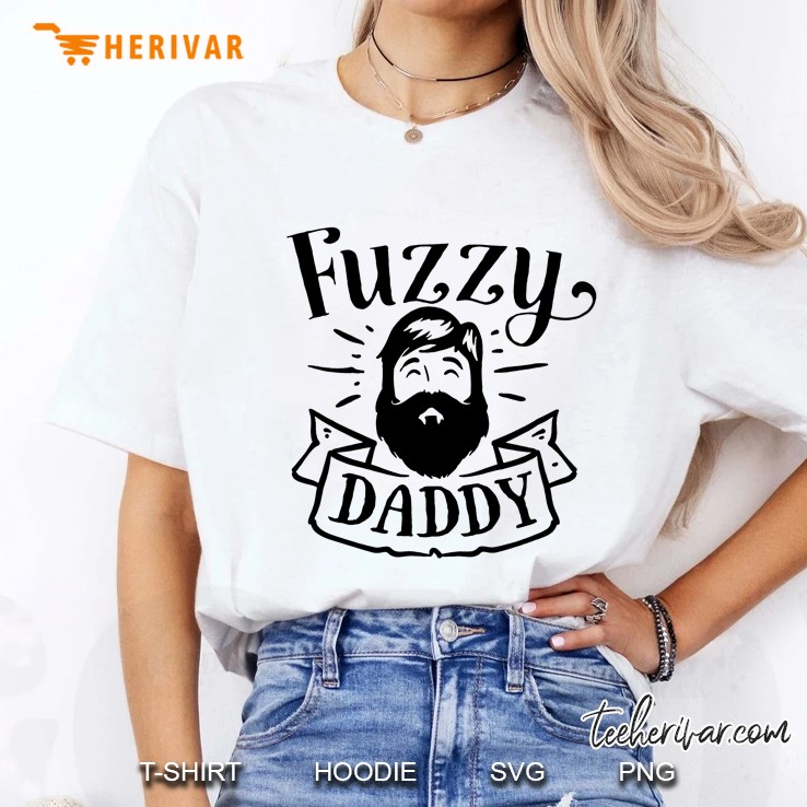 Fuzzy Daddy Funny For Hipster Beard Father Dad Ladies Tee
