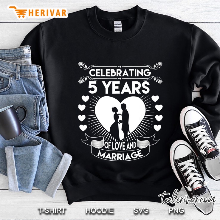 5 Years 5Th Wedding Anniversary & Ideas Couple Sweatshirt
