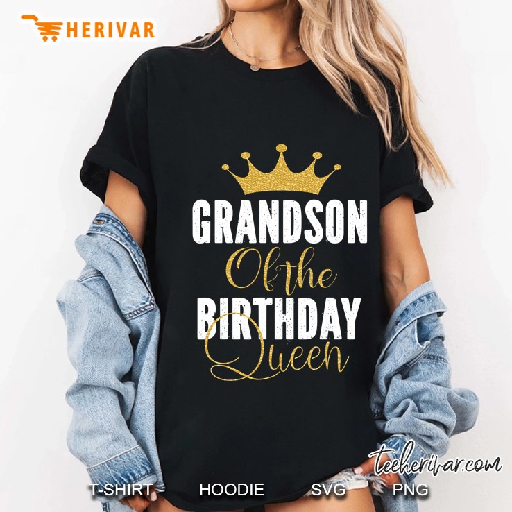 Grandson Of The Birthday Queen Women Bday Gift For Her Ladies Tee
