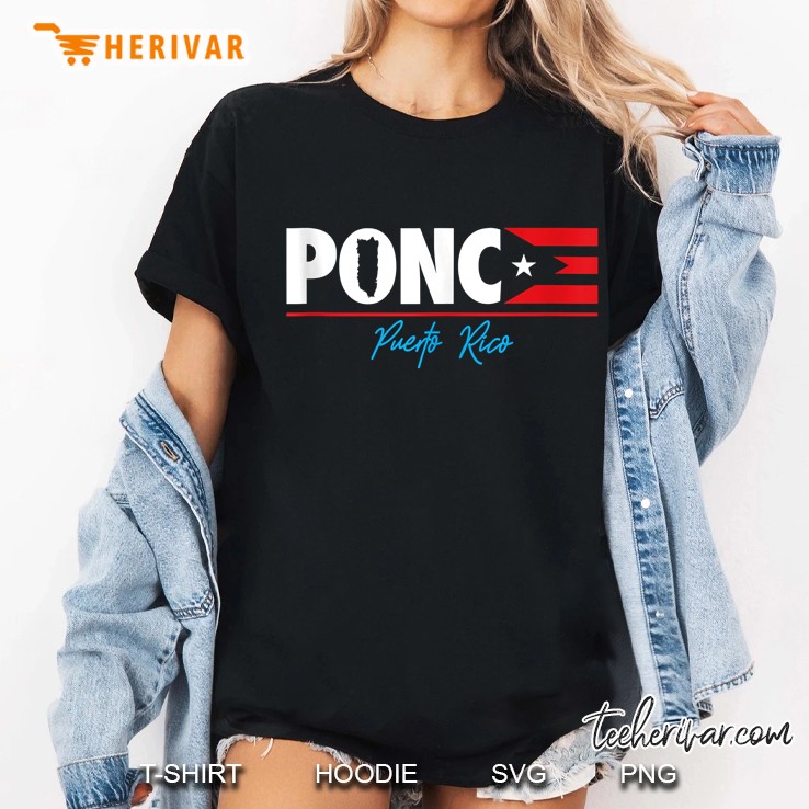 Ponce Pr Bandera Puerto Rico Flag Ladies Tee