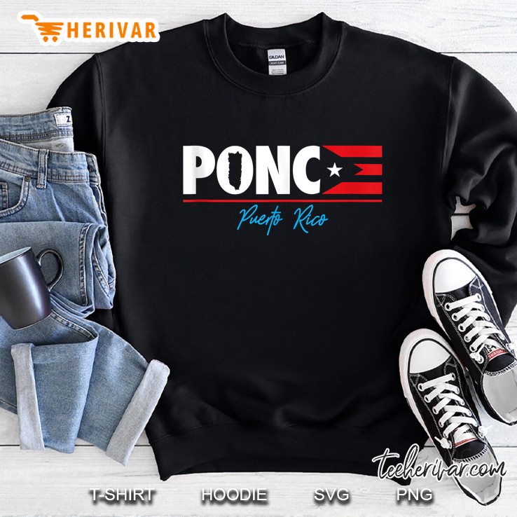 Ponce Pr Bandera Puerto Rico Flag Sweatshirt