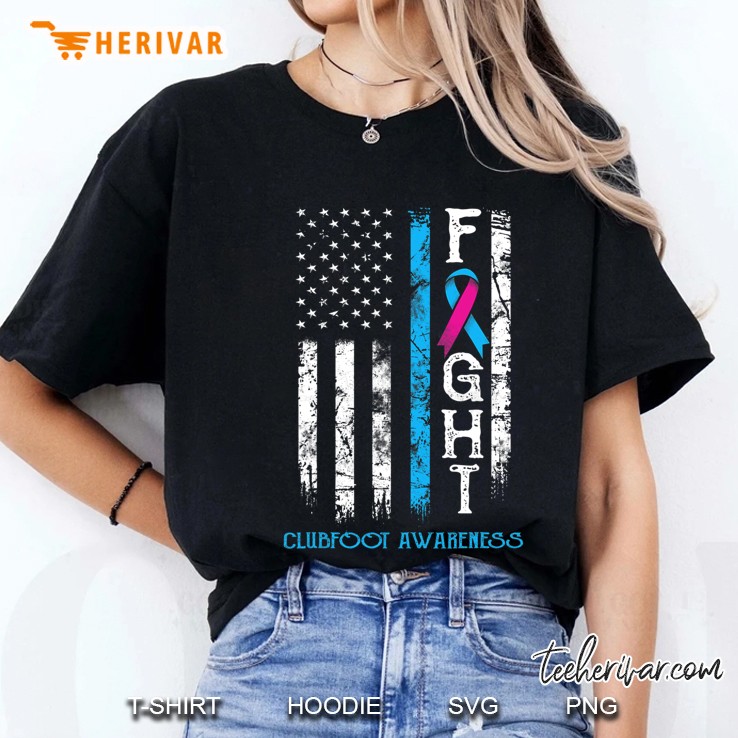 Clubfoot Warrior Us Flag Ladies Tee