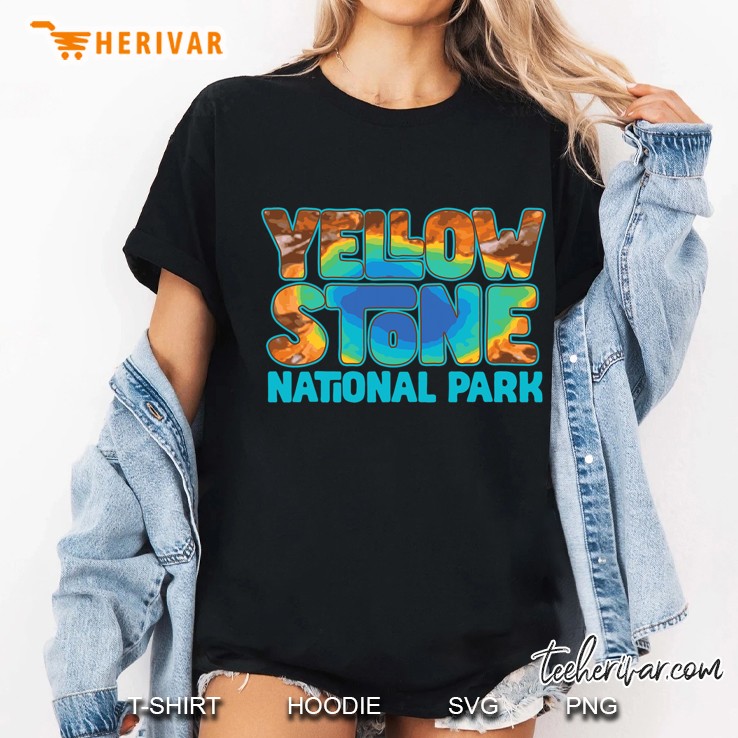Yellowstone Grand Prismatic Hot Spring Retro Ladies Tee