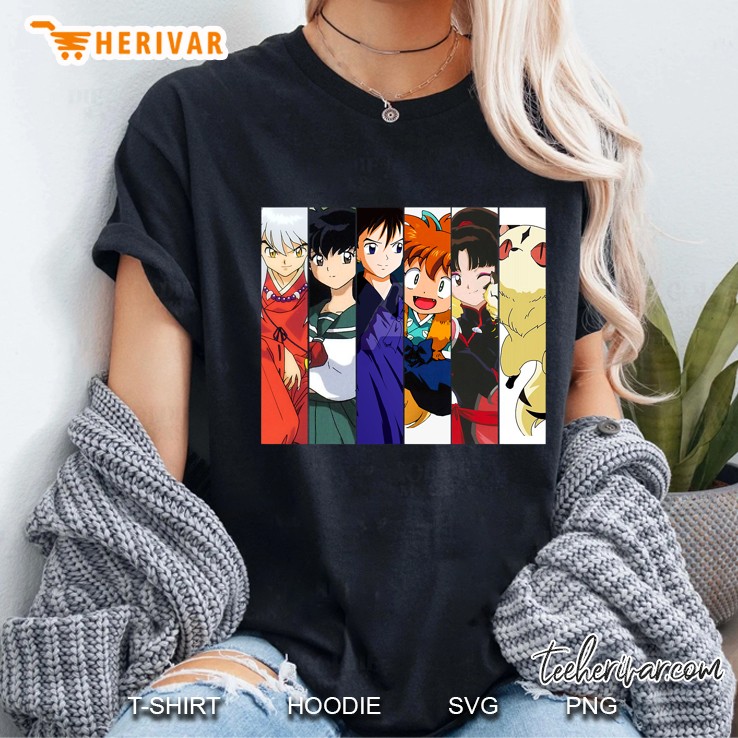 Graphic Inuyashas Anime Manga Arts Distressed For Fans Ladies Tee