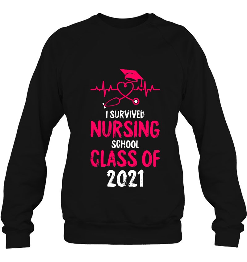 I Survived Nursing School 2021 Nurse Graduation Gifts RN ER T-Shirt