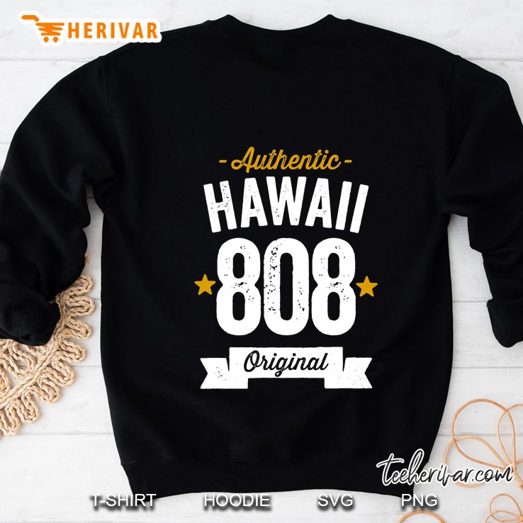 808 Hawaii Area Code Distressed Authentic Usa State Dark Sweatshirt