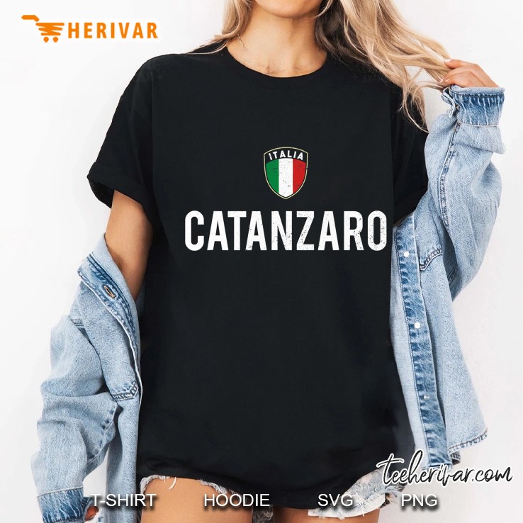 Catanzaro Italian Flag Shield Calabrian Roots Ladies Tee
