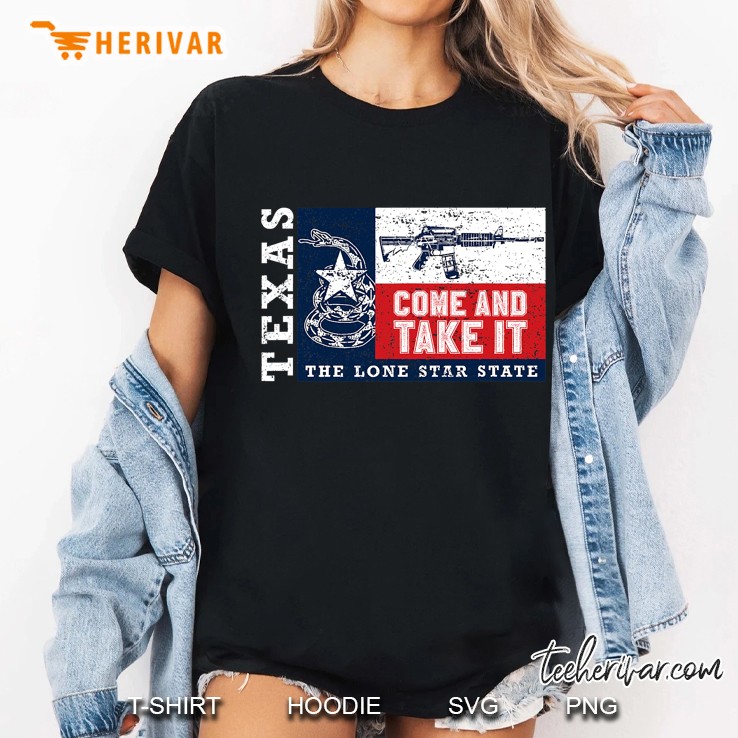 Texas Flag Come And Take It Gun Ar15 Ar 15 Texan Cool Gift Ladies Tee