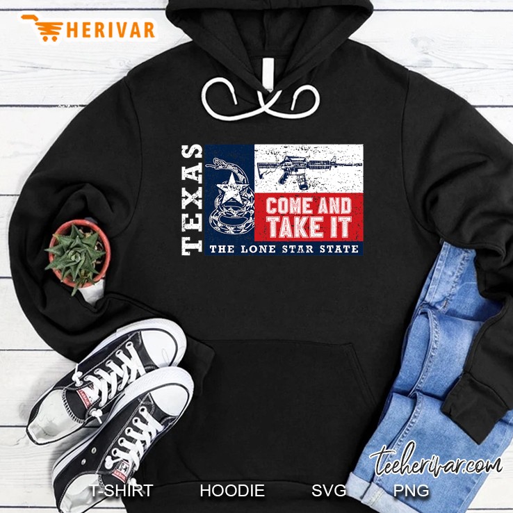 Texas Flag Come And Take It Gun Ar15 Ar 15 Texan Cool Gift Hoodie