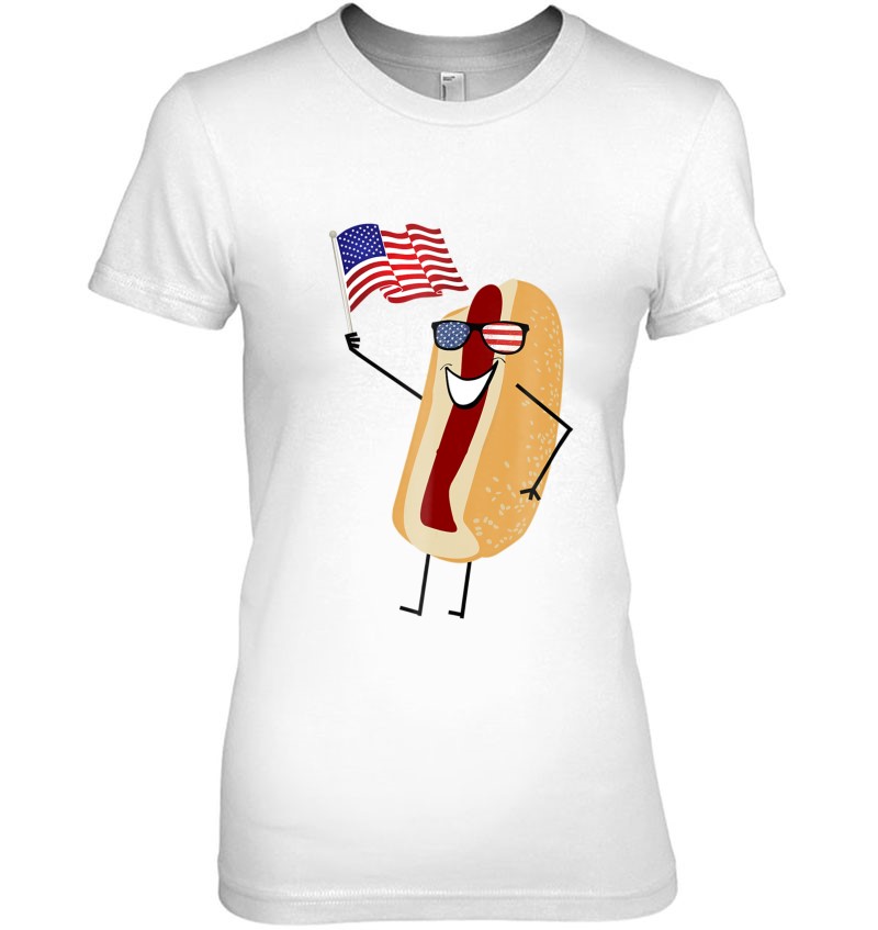Hot Dog Wiener Comes Out Shirt Independence Day Tshirt Patriotic Hot Dog Shirt 4th Of July Party Shirt