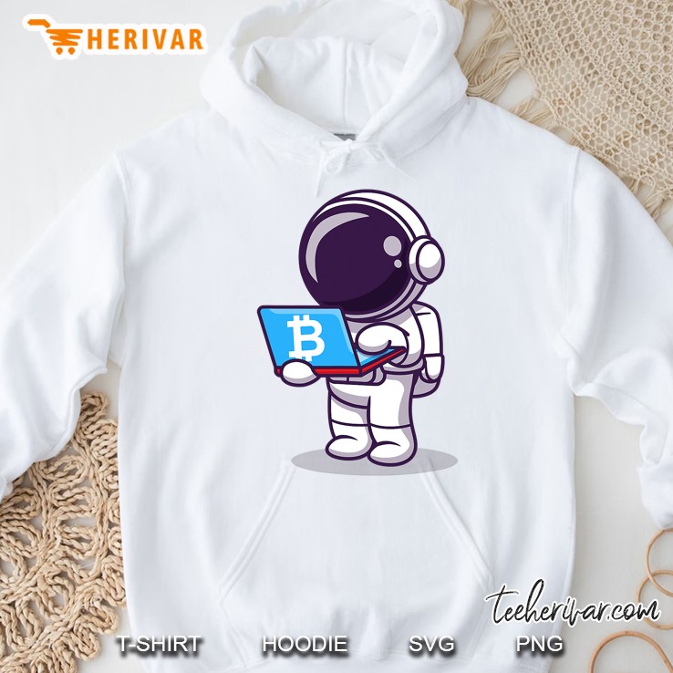 Astronaut Buying Ticket To The Moon With Btc Bitcoin Hoodie