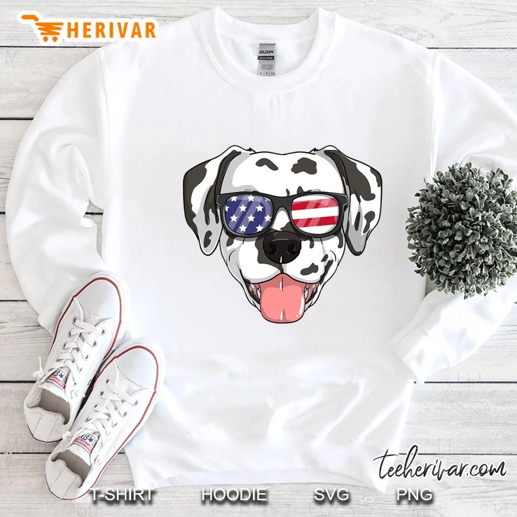 Dalmatian Dog Patriotic Usa 4Th Of July American Merica Sweatshirt