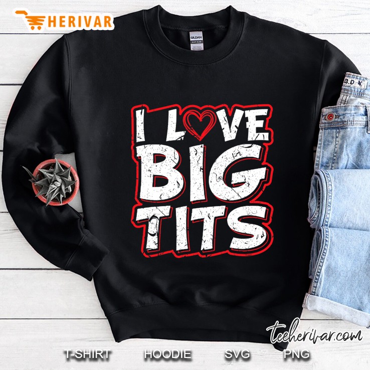 I Love Big Tits Funny Titties Boobs Lesbian Bachelor Party Sweatshirt