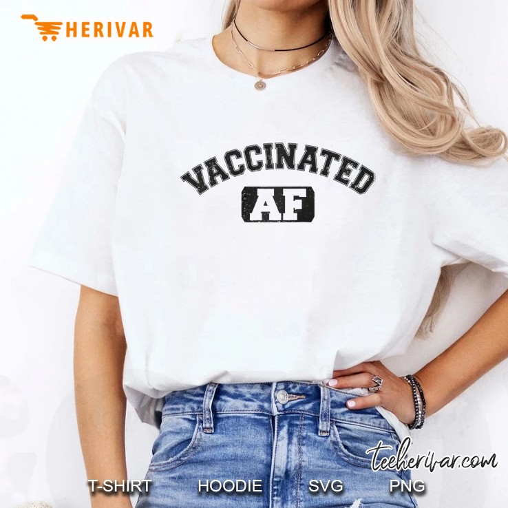 Vaccinated Af Raglan Baseball Ladies Tee