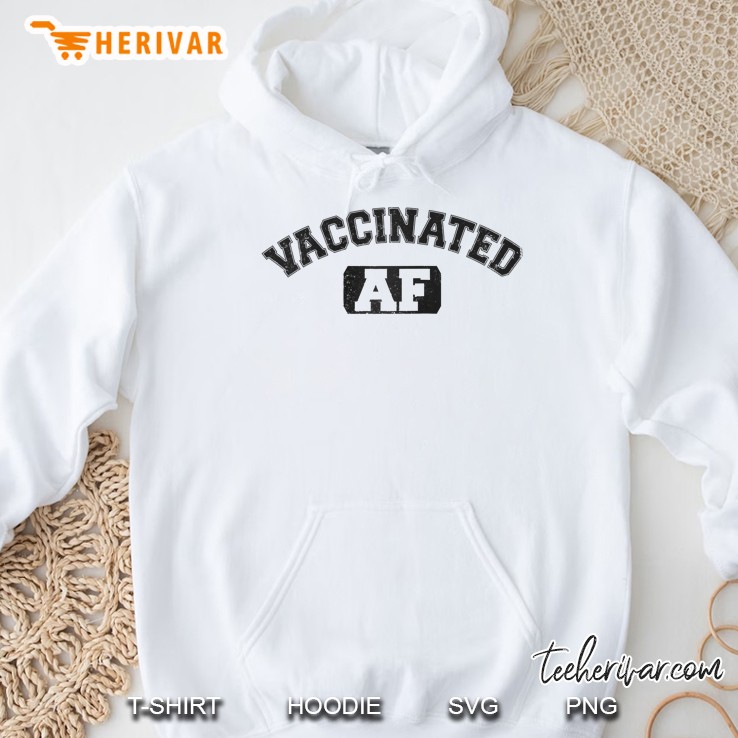 Vaccinated Af Raglan Baseball Hoodie