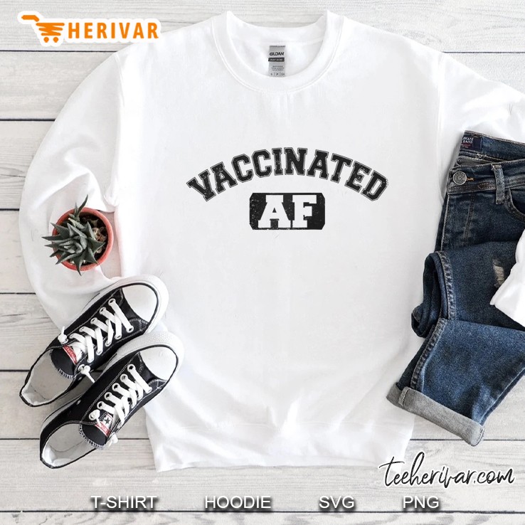 Vaccinated Af Raglan Baseball Sweatshirt