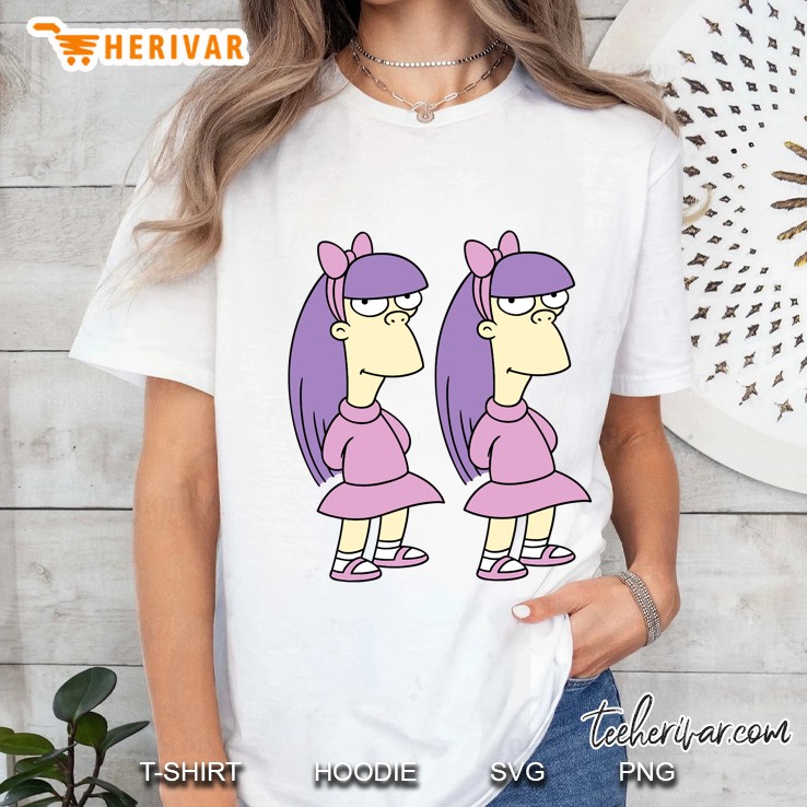 The Simpsons Sherri And Terri Twins Ladies Tee