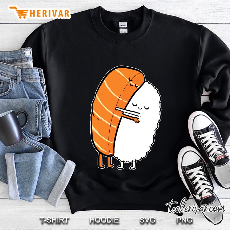 Cute Sushi Hug Salmon Maki Anime Japanese Sweatshirt