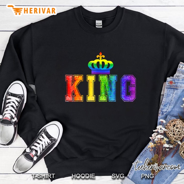 Lgbt Pride Lesbian King Queen Matching Sweatshirt