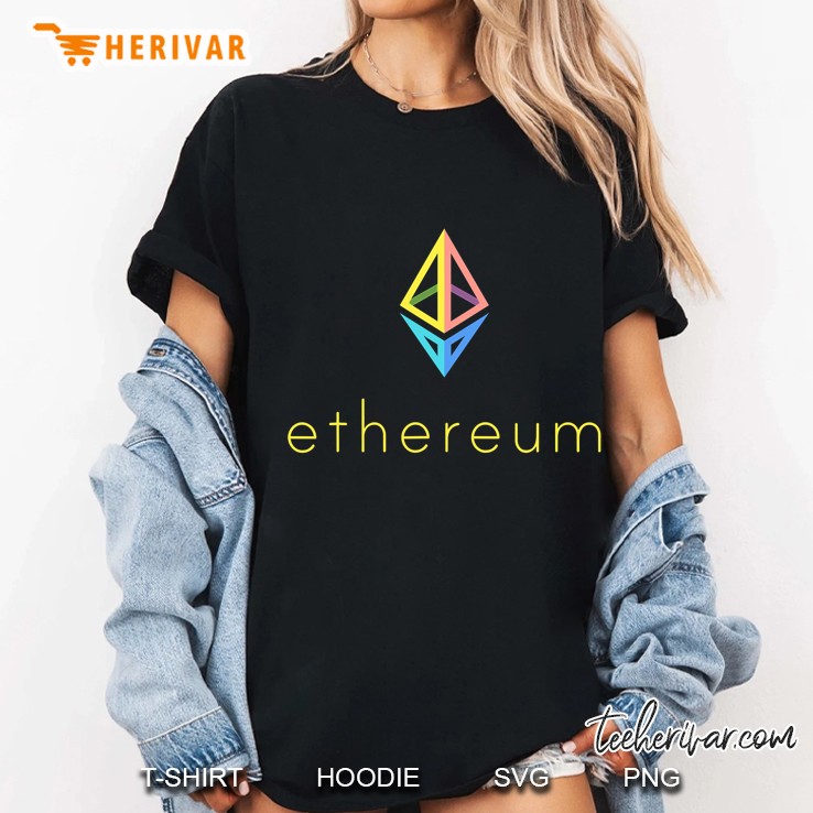 Ethereum Logo Color Eth Coin Crypto Bitcoin Gift Ladies Tee