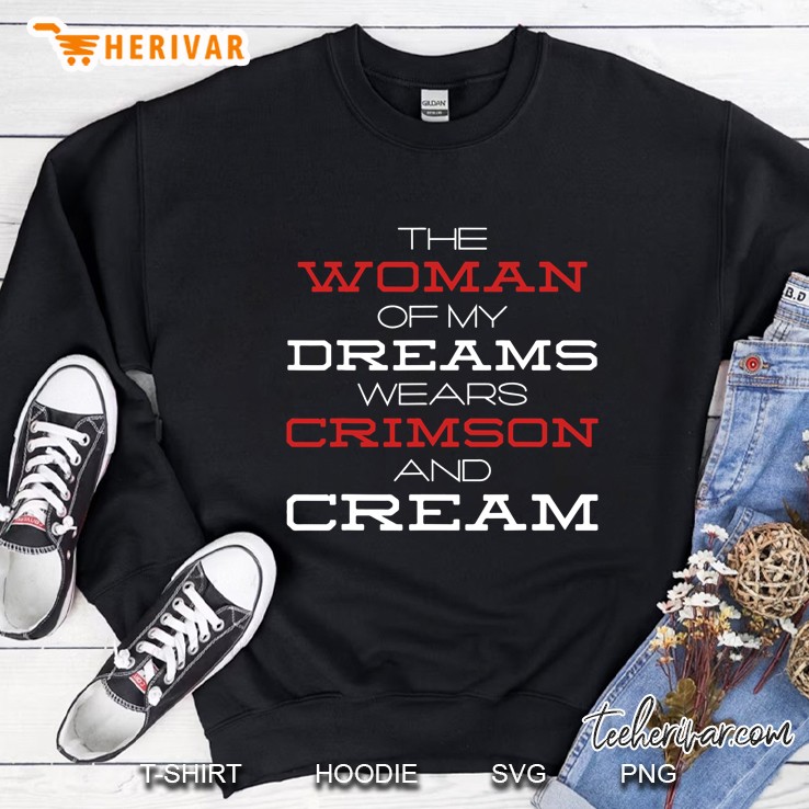 Woman My Dreams Wears Crimson & Cream Black Sorority Delta Sweatshirt