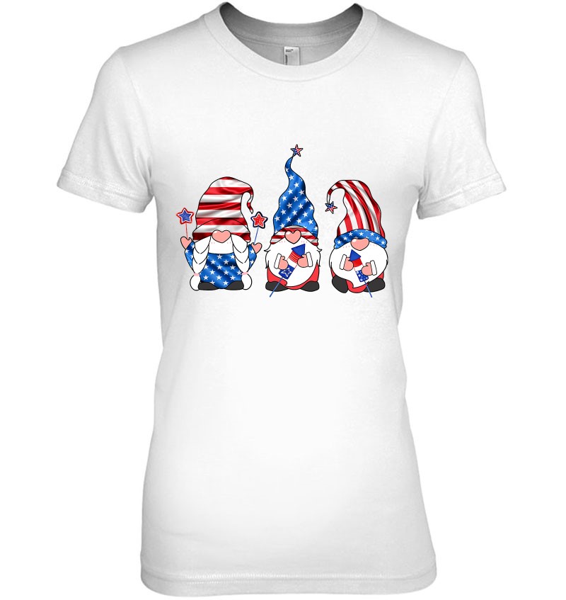 Fourth Of July Shirt Usa Shirt 4th Of July American Gnomes Celebrating Independence Day T-Shirt American Flag Shirt America Shirt