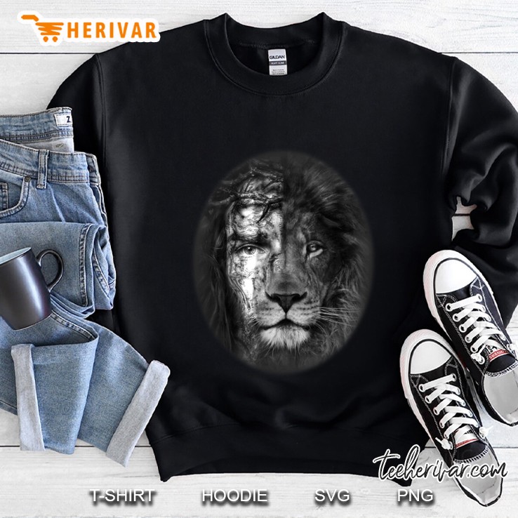 Jesus An Lion The Perfect Combination Faith Gift Lamb Of God Lion Of Judah Sweatshirt