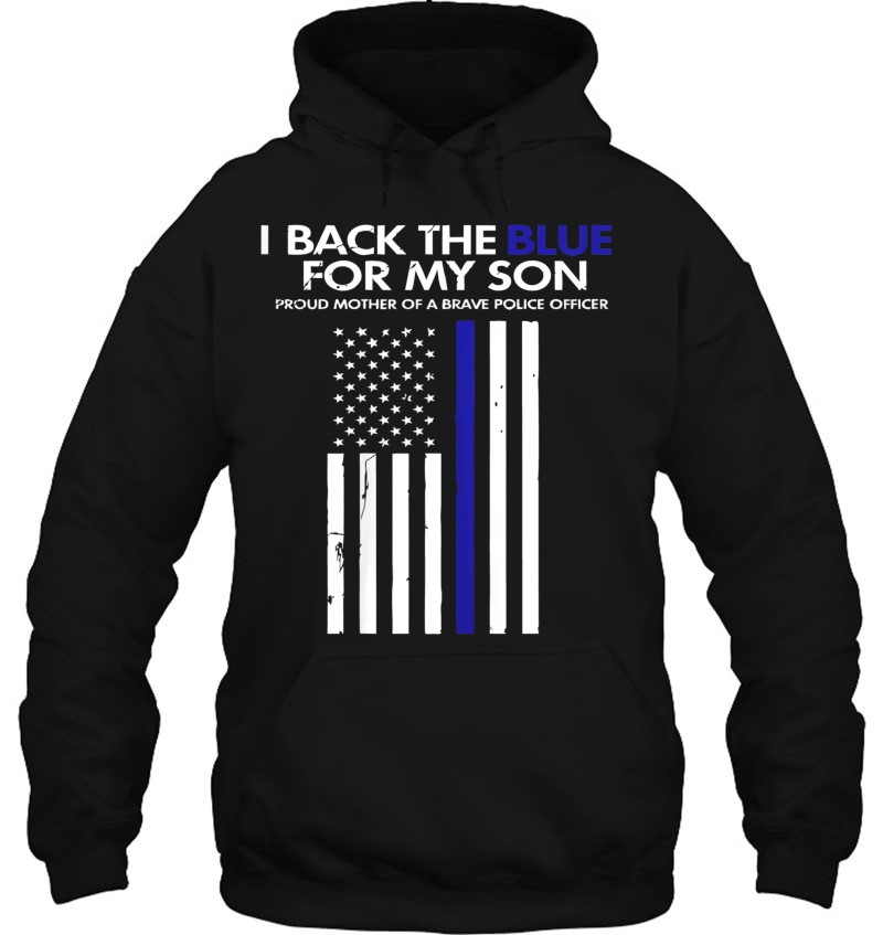 Proud Son Thin Blue Line Flag Youth T-Shirt American Police Officer 