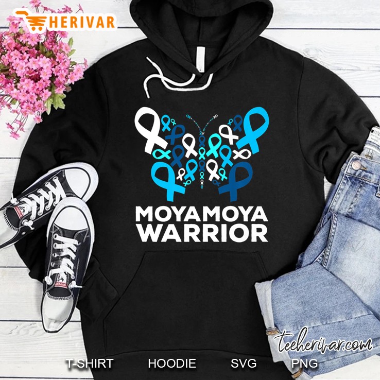 Moyamoya Disease Awareness Butterfly Support Ribbon Hoodie