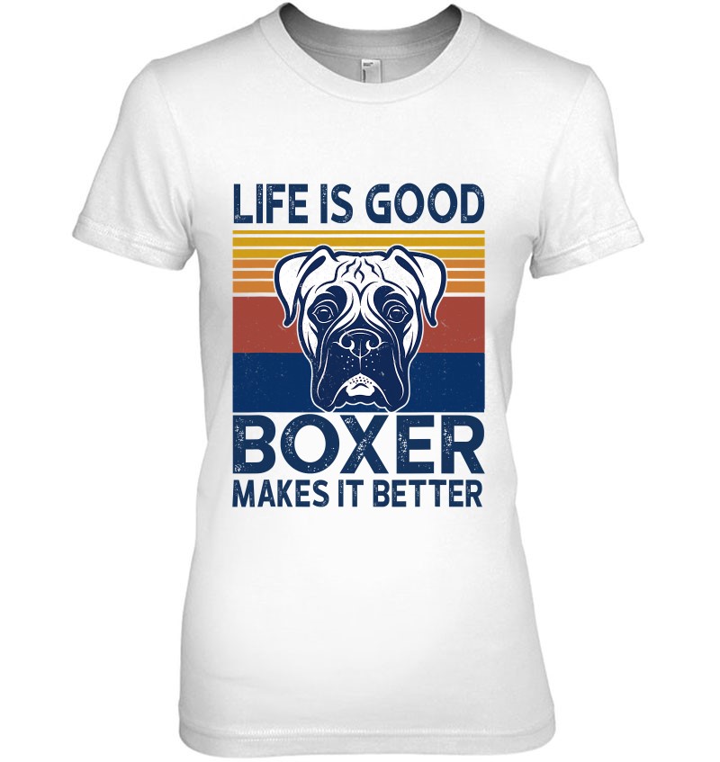 Life Is Good A Boxer Dad Mom Makes It Better Dog Lover Mugs