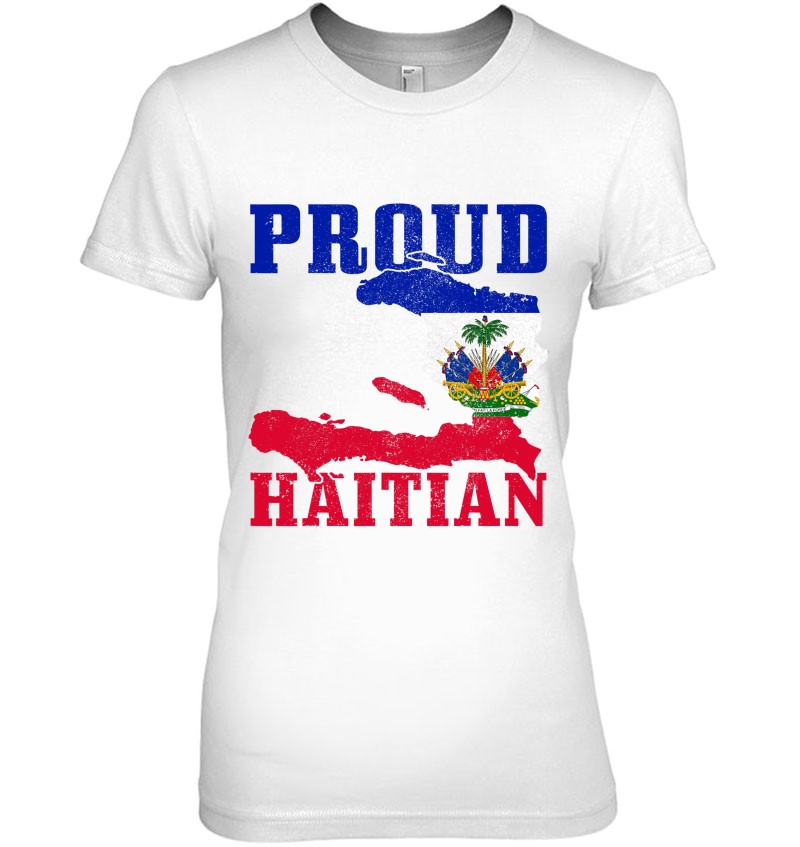 Haiti Flag Vintage Retro Haitian Flag Women T-Shirt Haiti Pride