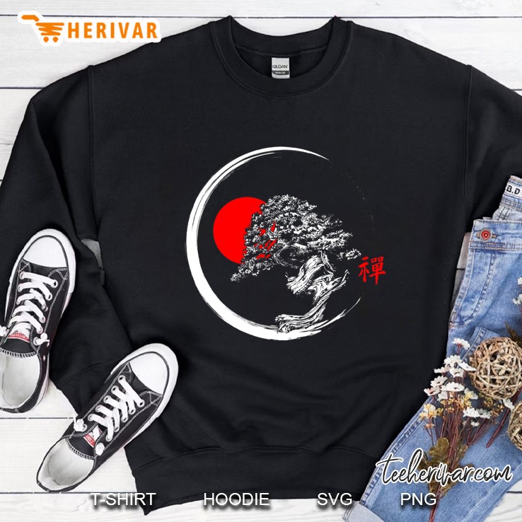 Japanese Bonsai Tree Zen Meditation Nature Save The Trees Sweatshirt