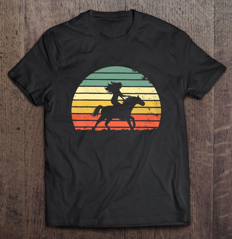 Vintage Retro Horse Shirt Equestrian Shirt Girl Horse Riding Shirt Cowgirl gift for horse lover Horse Lover Gift Equestrian Apparel