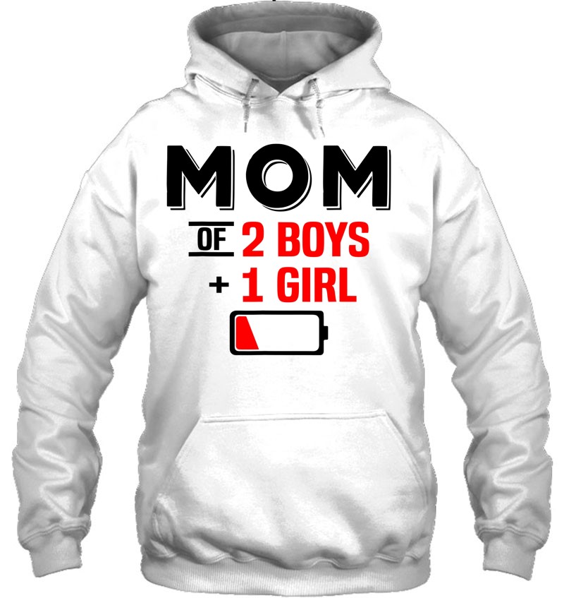 Mom Of 2 Boys 1 Girl Shirt Son Mothers Day Birthday Mugs