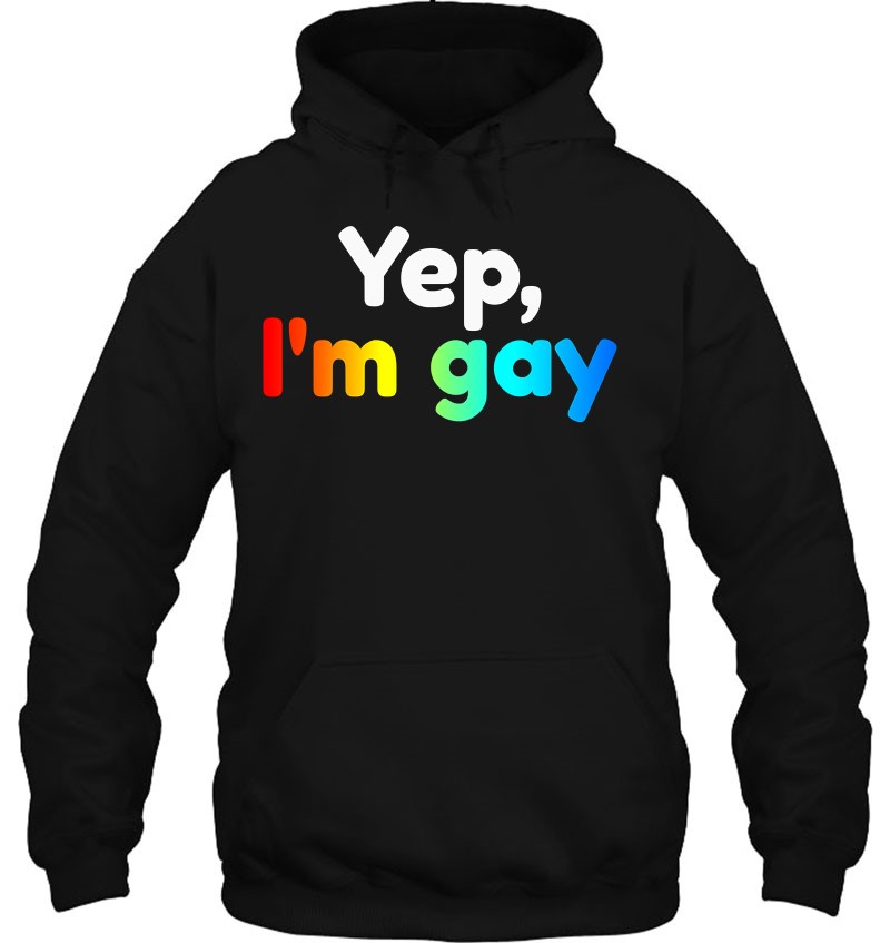 Yep, I'm Gay - Rainbow Gradient Funny Basic Mugs