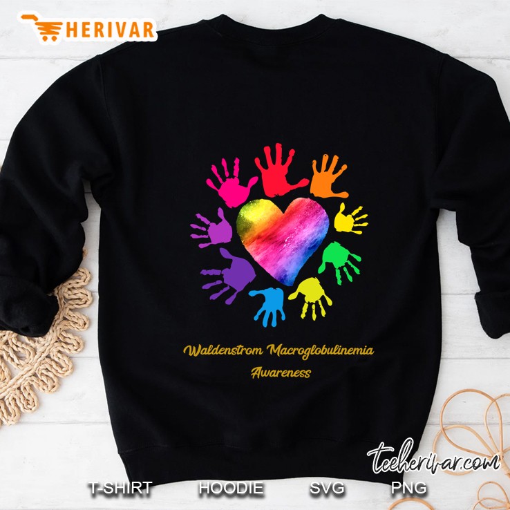 We Wear Rainbow Heart For Waldenstrom Macroglobulinemia Sweatshirt