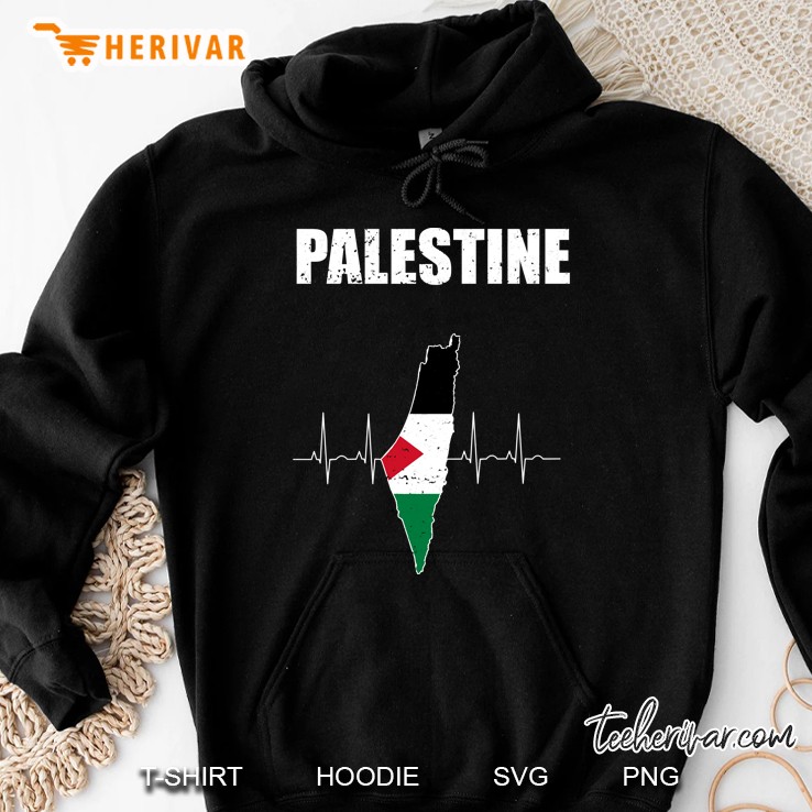 Palestine Flag Palestinian Country Map Gift Hoodie