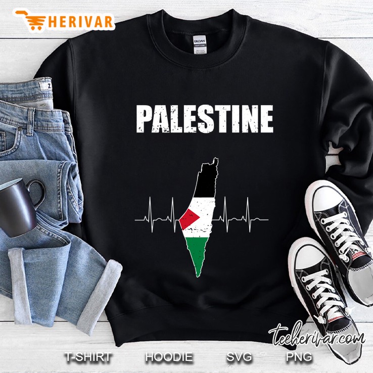 Palestine Flag Palestinian Country Map Gift Sweatshirt