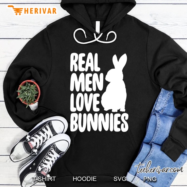 Funny Real Men Love Bunnies Tee Shirt Bunny Lovers Gifts Hoodie