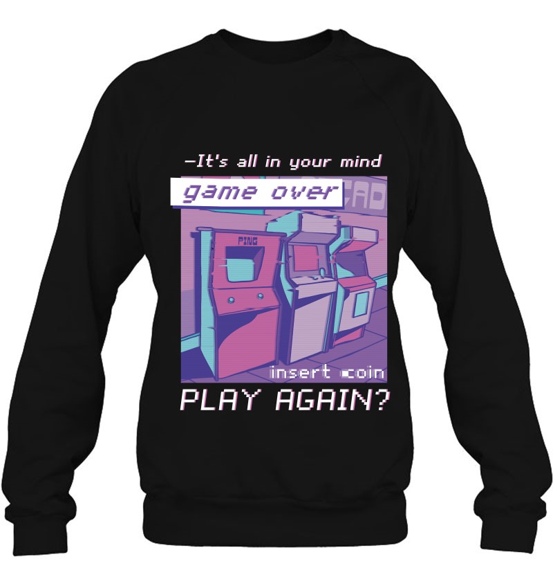 Retro 80S 90S Nostalgic Arcade Vaporwave Aesthetic Clothing Pullover Sweatshirt