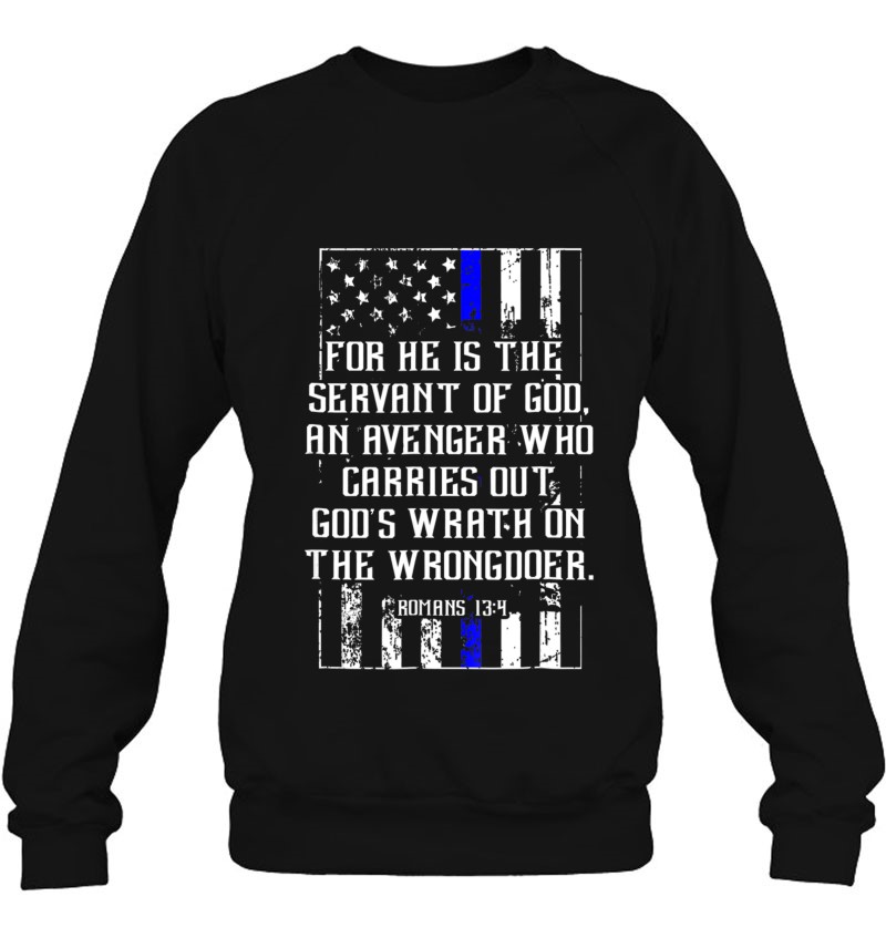 Christian Police Officer Shirt With Bible Verse Sweatshirt
