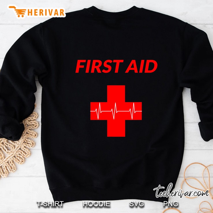 First Aid Design T Design Red Sweatshirt
