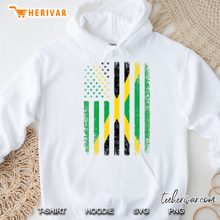 Jamaica Usa Flag 4Th Of July Patriots American Jamaican Flag Hoodie