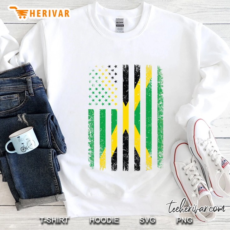 Jamaica Usa Flag 4Th Of July Patriots American Jamaican Flag Sweatshirt