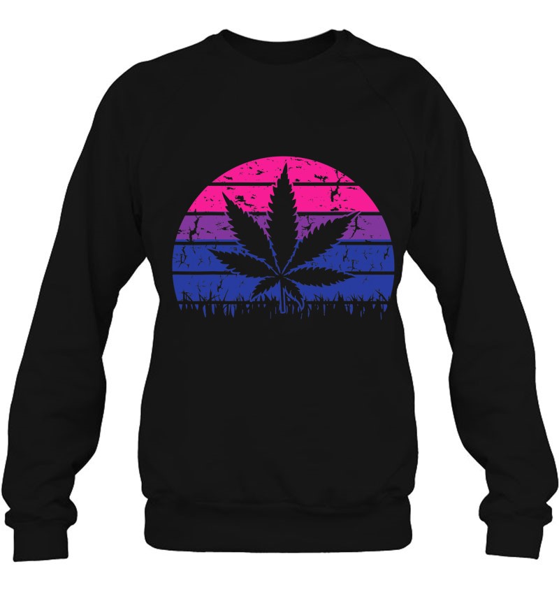 Weed Lgbt-Q Bi-Sexual Pride Marijuana 420 Pot Head Stoner Sweatshirt