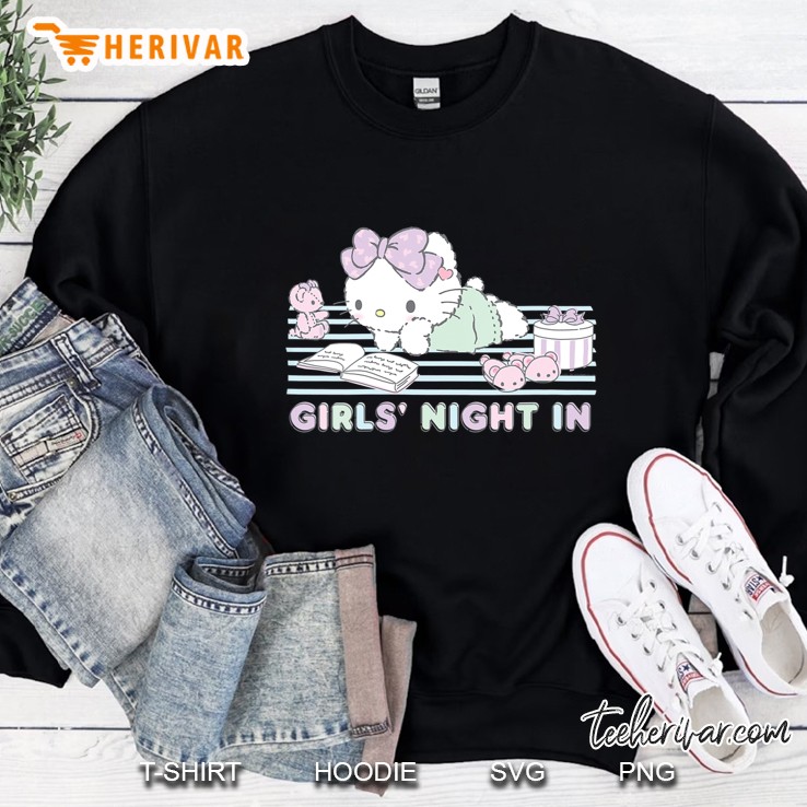 Womens Hello Kitty Girls Night In Reading Sweatshirt