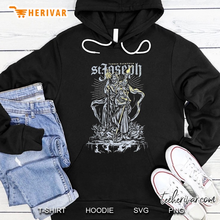 Saint Joseph Distressed Roman Catholic Terror Daemonum Hoodie