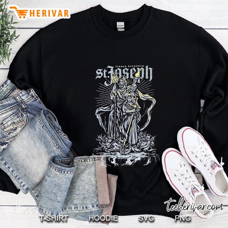 Saint Joseph Distressed Roman Catholic Terror Daemonum Sweatshirt