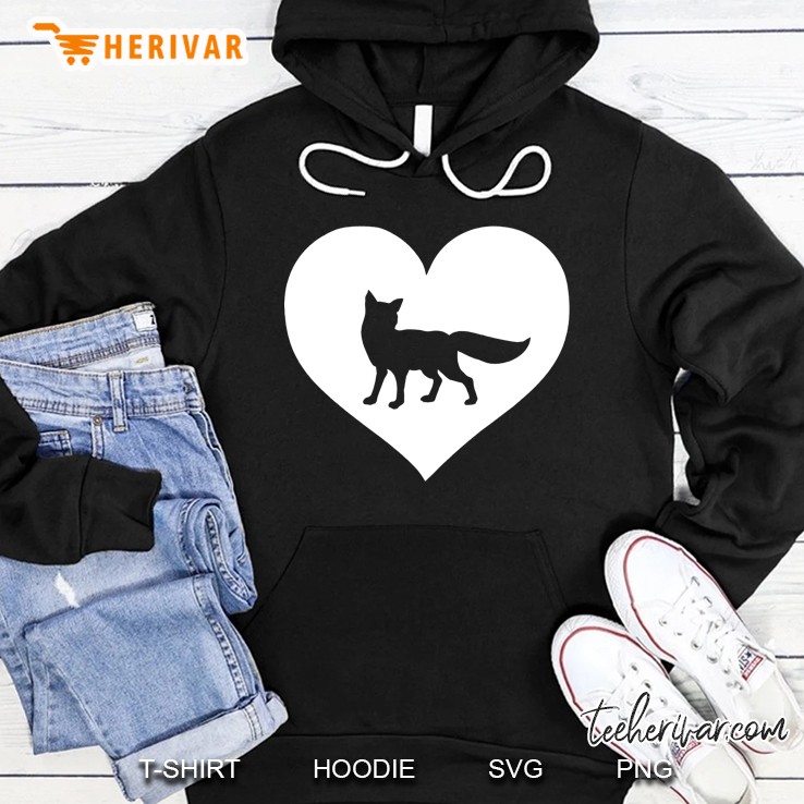 Fox Love Gift Idea For Girls & Women Fox Lovers Premium Hoodie